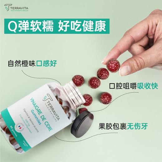 法国TERRAVITA泰乐维塔苹果醋益生元软糖（60粒/瓶） 商品图4