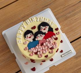 一家三口手绘B款