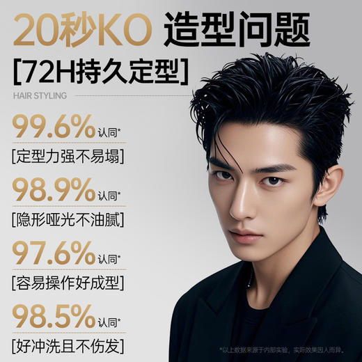 儒意男士零感哑光塑型发泥120g  发泥发蜡男士自然蓬松持久塑型定型发胶啫喱膏|儒意官方商城 商品图3