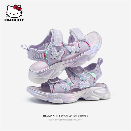 hello kitty童鞋女童凉鞋露趾儿童夏季鞋女孩沙滩鞋公主运动凉鞋28-35 K4526822 商品图3