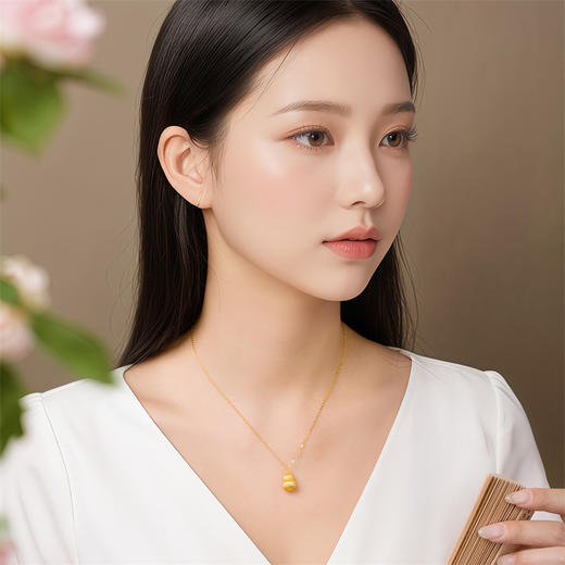 【新品首发】葫芦金刚黄金项链 金刚杵足金福禄套链女士礼物【按克计价黄金2】MEMORA诗普琳GN263501 商品图1