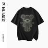 PINLI品立2025夏季新款小熊烫钻短袖T恤男士潮牌百搭纯棉体恤上衣BG252111004 商品缩略图3