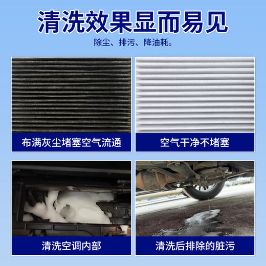 杜尔德澳 汽车空调清洗剂 清洗除尘抑jun净味 车家两用450ml 商品图3