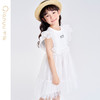 笛莎千与2025夏季新款女童时尚气质网纱拼接针织连衣裙 商品缩略图0
