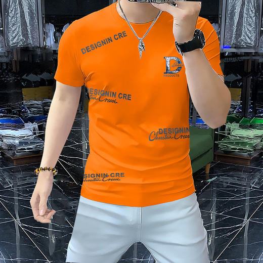 夏季男士短袖t恤圆领衫舒适透气休闲男装半袖潮丝光棉   JYYP-M922# 商品图2