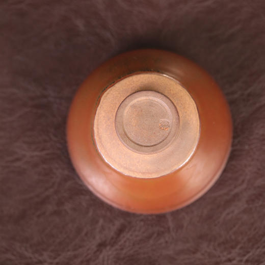 孙建兴柴烧柿红兔毫纹盏 商品图1