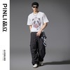 PINLI品立2025夏季新款男士熊猫烫钻圆领短袖T恤上衣BG252111007 商品缩略图1