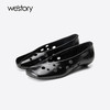 Westory2025年夏季冲孔镂空方头低跟单鞋空凉鞋W25AH59301 商品缩略图1