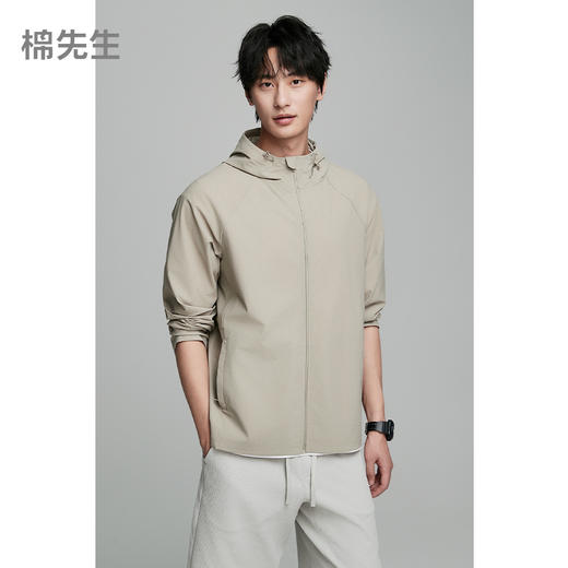 棉仓363811002-棉先生5系原纱防晒UPF300+凉感透气防晒衣男 夏季吸湿速干皮肤衣 商品图0