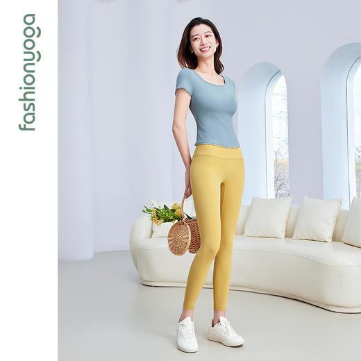 凡圣瑜伽木耳边圆领短袖FC15317 商品图11