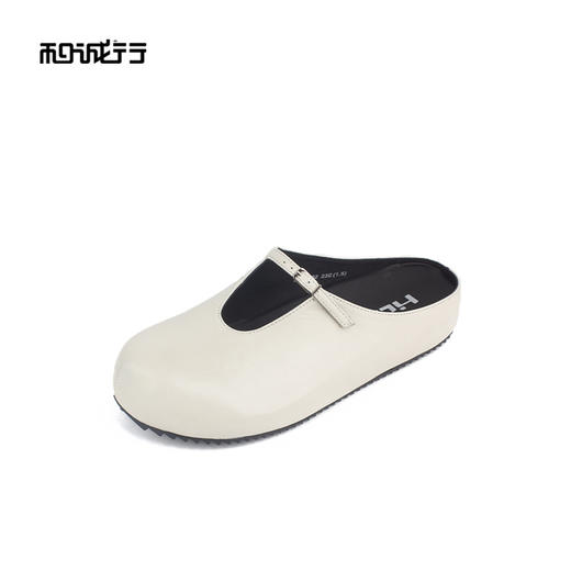 和诚行 2025新款时尚韩系圆头一字带浅口女厚底包头半拖鞋0070562 商品图1