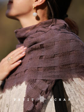 PETIT SCHAN小闪 ACC#037 the assassin 聂隐娘 手工染色山羊绒羊毛抽纱镂空围巾披肩