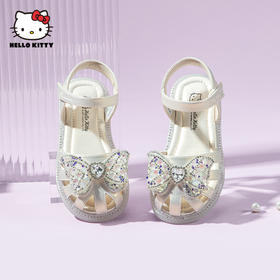 HelloKitty夏季女童软底洋气公主凉鞋女宝宝蝴蝶结包头鞋26-33 K3526882