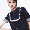 HERLIAN 2025年春季新品花边拼接设计原色牛仔上衣 商品缩略图3