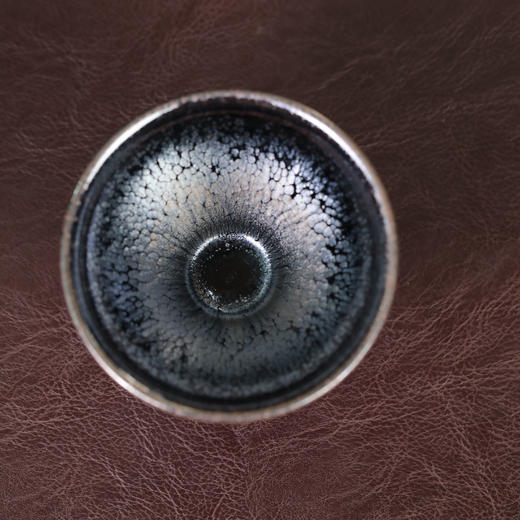 建盏游炳福单面蓝油滴一档 商品图0