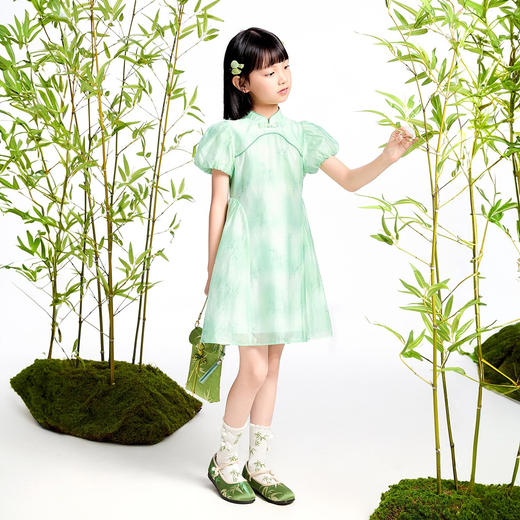 女童短袖连衣裙夏季新款安奈儿童装实体店同款AG523610 商品图3