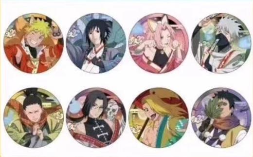 火影忍者 AJ2025 妖怪服 吧唧 徽章 8包/盒 谷子 商品图0