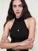 TR她热 都市辣妹 黑色冰丝凉感露背性感带胸垫挂脖吊带背心 商品缩略图3
