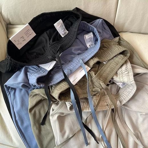 试衣间 25春季新款松紧磨毛高腰宽松垂感休闲九分阔腿裤女休闲裤！ 商品图2