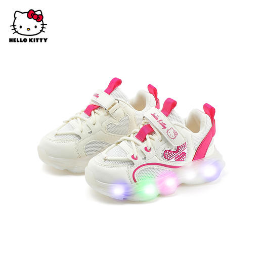 HelloKitty童鞋女童亮灯鞋春秋儿童运动鞋女孩网面鞋26-35 K4536850 商品图0