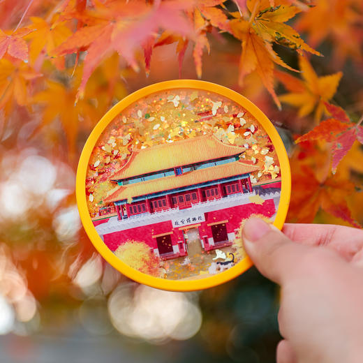 [流沙冰箱贴&杯垫两用]故宫影壁宫猫四季AR硅胶亚克力杯垫冰箱贴 商品图11