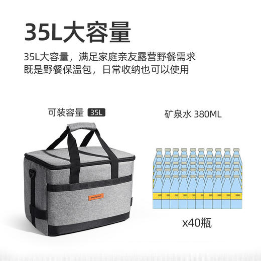 SunnyFeel户外露营保鲜冷藏冰包_便携牛津布野餐多功能午餐保温包 商品图1