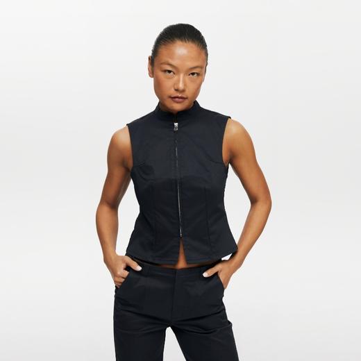 oneup索罗娜合身拉链马甲 商品图1