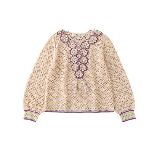 苏苏姐家洛夏套头衫钩针手工diy毛线团蕾丝线自制材料包 商品图4