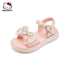 HelloKitty童鞋女童凉鞋夏季宝宝鞋洋气软底蝴蝶结公主鞋26-33 K4526858