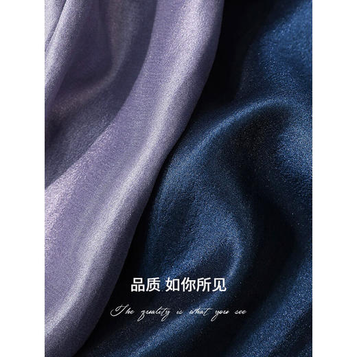 COCOBELLA丝光质感吊带裙夏静奢风拧花肩带挂脖连衣裙FR3029 商品图4