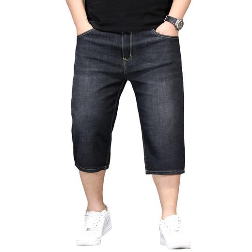 【DYG】大依优型大码牛仔七分裤牛仔短裤弹力宽松显瘦肥佬休闲男士夏加肥加大 商品图4