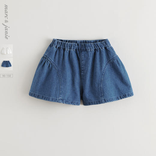 【马克珍妮 法式】女童宽松A版软牛仔短裤儿童裤子夏装新款550913 商品图0