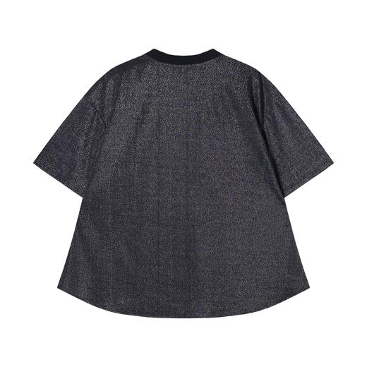 T2906夏季高级感新款韩版亮闪不规则圆领短袖T恤 商品图5