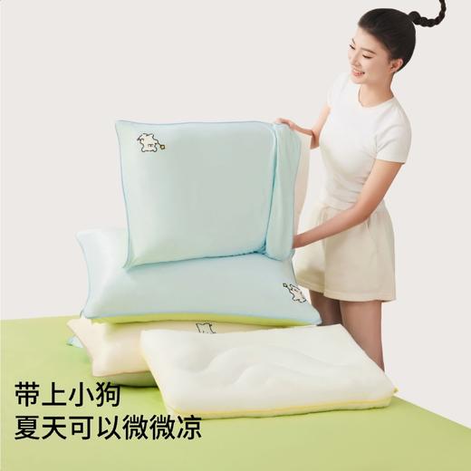 躺岛瓜瓜&线条小狗联名夏季凉感床笠透气纯色双人床笠固定保护套 商品图4