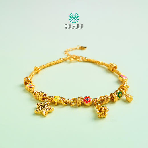 D足银的手链-盘缠小星星链 商品图0