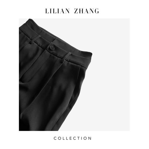 E-定制 —时尚经典—百搭魅力—高腰黑色锥形小脚裤 2504002 商品图3