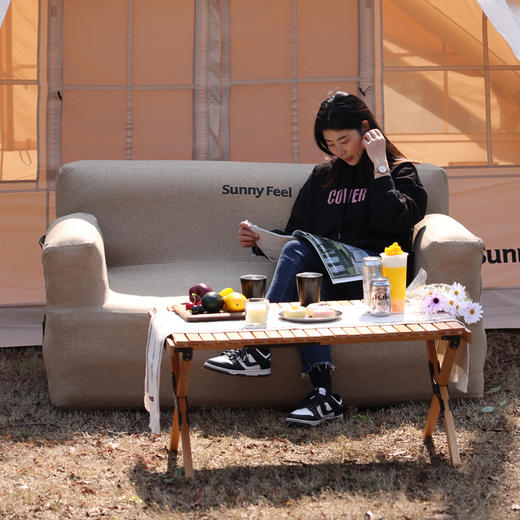 SunnyFeel山扉户外充气沙发_精致露营便携自动充气懒人充气沙发 商品图3