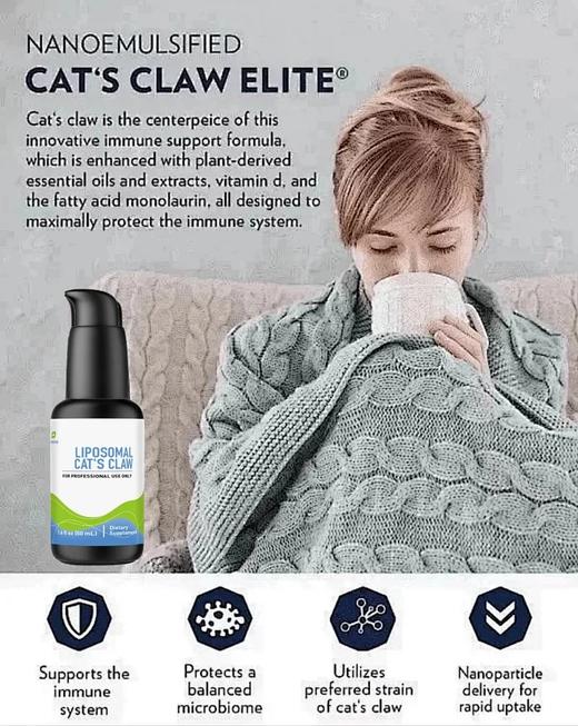 【脂质体猫爪草协同配方-结节必备】CATS CLAW 猫爪草喷剂 甲状腺结节/乳腺结节  脂质体高吸收  链球菌梭菌 Purecise 倍赛斯 商品图1