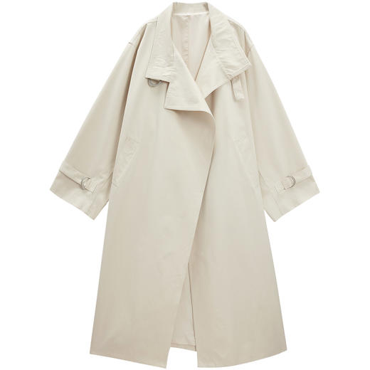 IEF/爱依服2025春季 韩版英伦风气质感通勤百搭宽松风衣长外套B2082- 商品图4