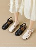 法式包头罗马凉鞋女2025新款夏季百搭厚底镂空猪笼女鞋 商品缩略图0