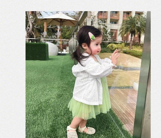 裁缝学苑TQ154女童花边防晒服纸样新款儿童透气轻薄连帽上衣外套样板 商品图4