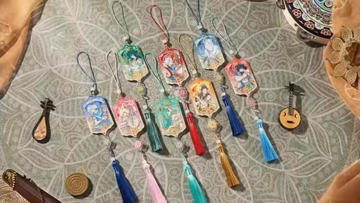 非人哉×敦煌画院联名 伎乐飞天 亚克力挂件 8包/盒 国谷 商品图0