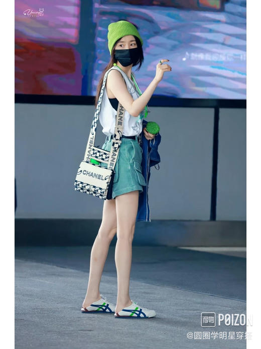 326-9 情侣款 tiger 皮面最新撞色 一脚蹬休闲暴走鞋 商品图0