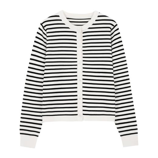 【条纹时代 】康家纱线！时尚开衫空调衫外套女SYR25015 商品图0