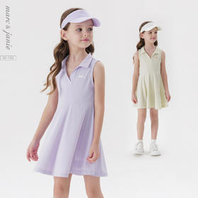 [凉感]马克珍妮女童运动polo领无袖连衣裙儿童裙子夏装新款550803