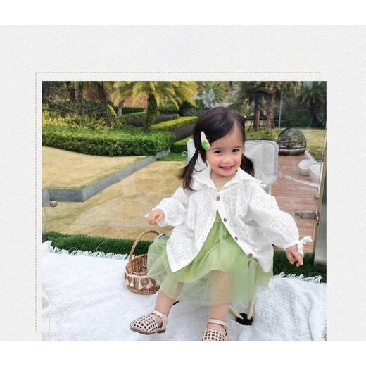 裁缝学苑TQ154女童花边防晒服纸样新款儿童透气轻薄连帽上衣外套样板 商品图2