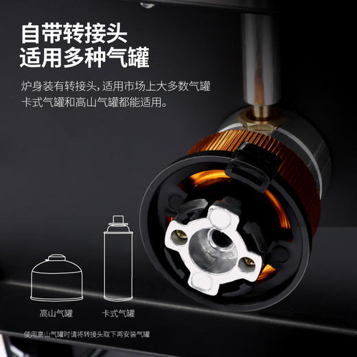 SunnyFeel户外露营烧烤炉野营燃气炉_便携式野餐双头折叠卡式炉 商品图2
