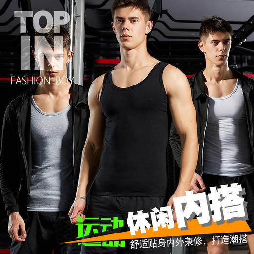 【49.9抢3件❗男士纯棉背心】为运动而生运动背心，吸湿排汗远离异味，合理配比面料耐造不起球，1比1细螺纹弹力白背心40支工字男背心QQ 商品图0