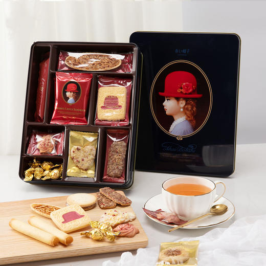 红帽子巧克力什锦饼干藏蓝色礼盒 商品图2