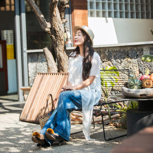 【林栖设计小店】（现货）桑蚕丝飞片衬衫不规则宽松多色2025春夏新品短袖上衣女1952026 商品图3